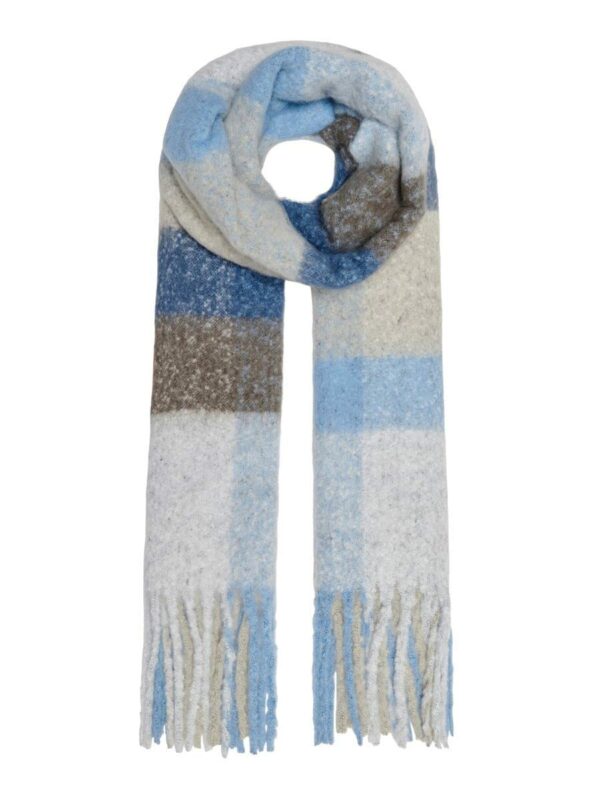 Only Onljenna Life Check Brush Scarf CC Blue Blau