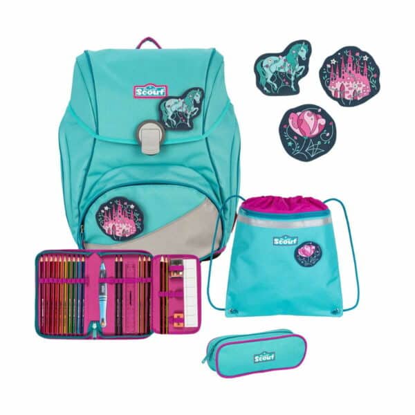 Scout Schulrucksack Alpha Set 4tlg. Dreamworld Türkis