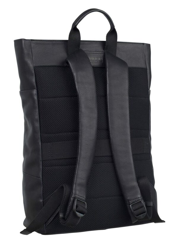 Leonhard Heyden Businessrucksack schwarz Soft-Rindleder