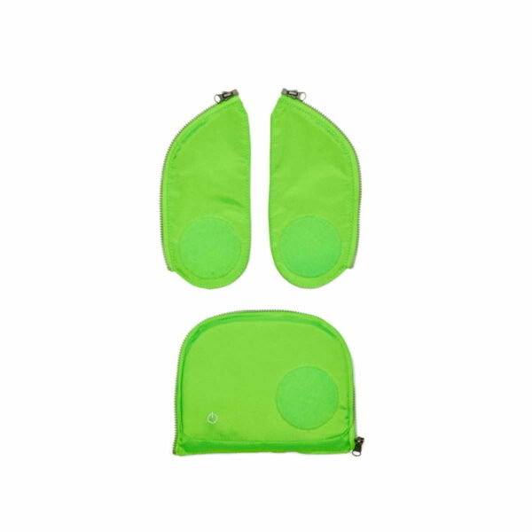 Ergobag LED Sicherheitsset Grün Fluoreszierende Zip-Flächen 3tlg.