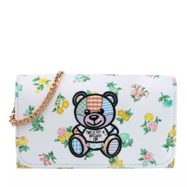 Moschino Wallet Fantasy Print White Weiß