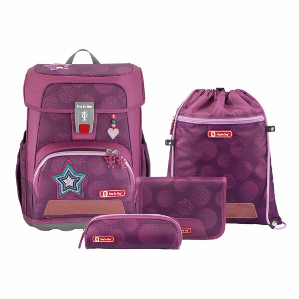 Step by Step Schulrucksack Cloud Set 5tlg. Glamour Star Lila