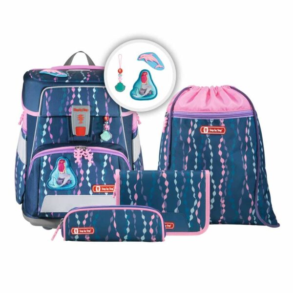 Step by Step Schulrucksack Space Set 5tlg. Mermaid Bella Blau