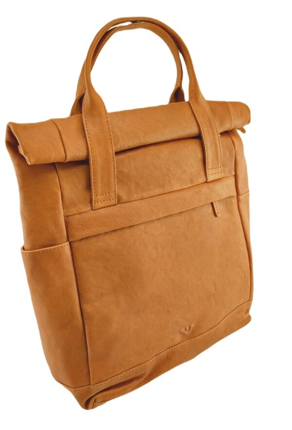 Voi Cityrucksack cognac Glatte Rindleder