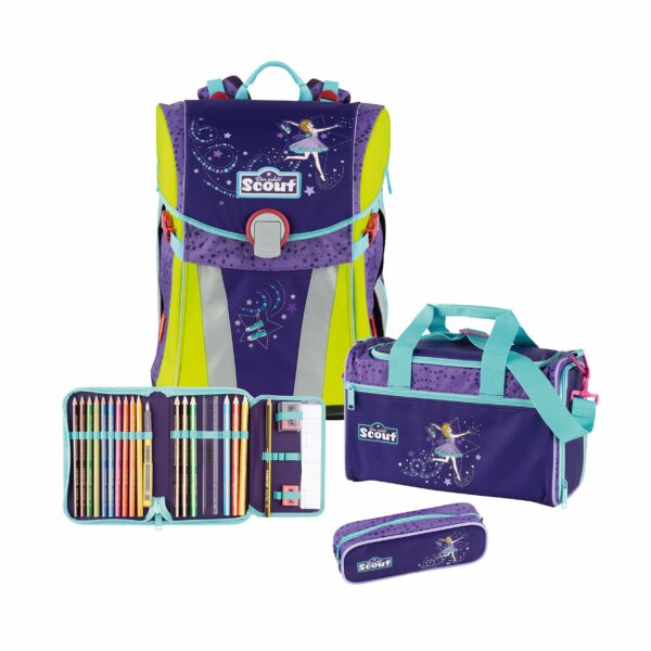 Scout Schulrucksack Sunny Set 4tlg. Dance Lila