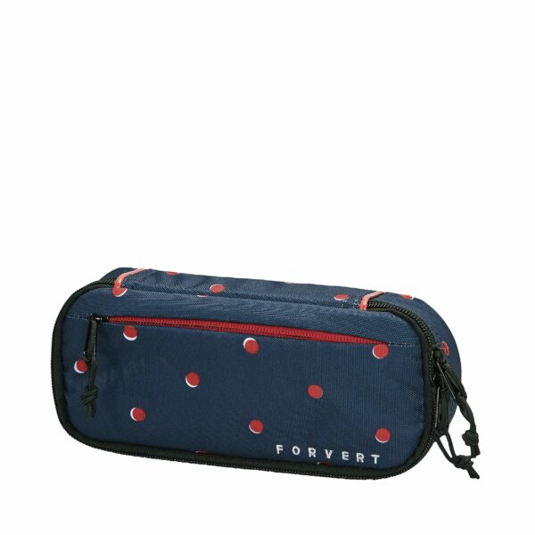 FORVERT Mäppchen Laka Navy-Double.dots Marineblau