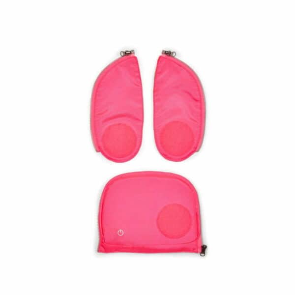 Ergobag LED Sicherheitsset Pink Fluoreszierende Zip-Flächen 3tlg.