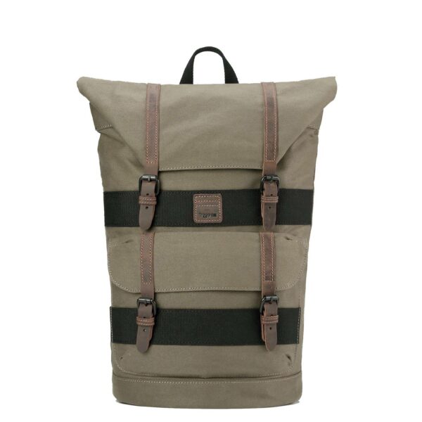 TROOP FREIZEITRUCKSACK oliv Stoff mit Leder