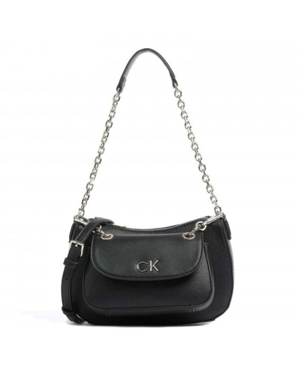 Calvin Klein Schultertasche Re-Lock DBL Schwarz