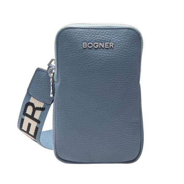 Bogner HANDYETUI blau Genarbte Rindleder